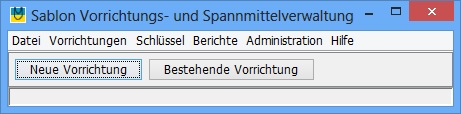 Menu und Toolbar der Vorrichtungsverwaltung