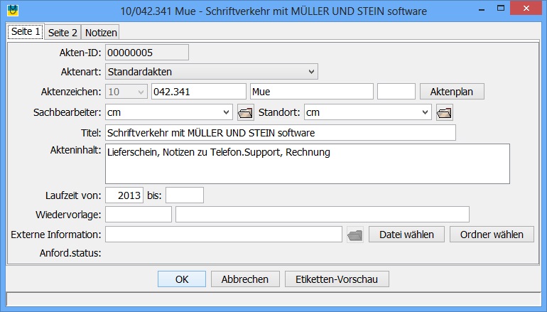 Aktendetails